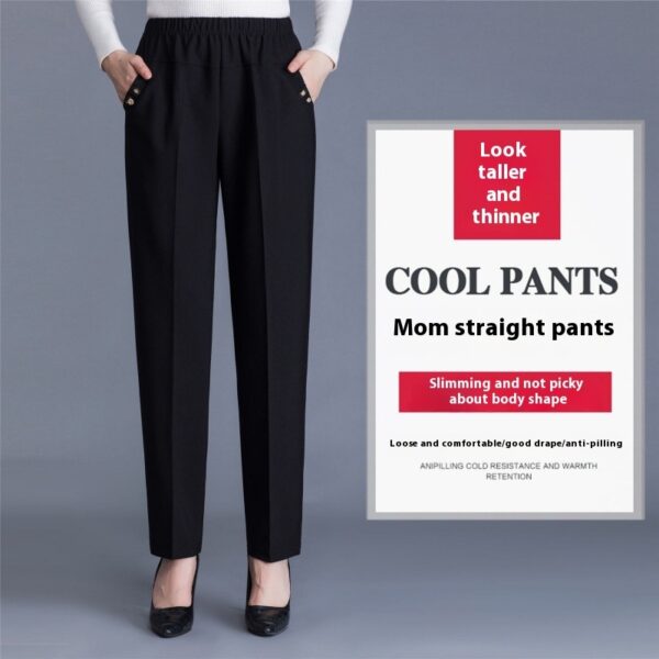 Spring And Autumn Middle-aged Mom Pants Straight-leg Trousers - Image 2