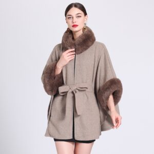 Rabbit Fur Woolen Coat