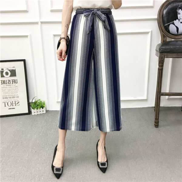 Wide-leg pants Loose flared pants High waist - Image 2