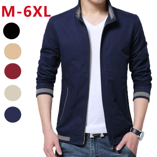 Brand New Spring Autumn Men Casual Jacket Coat Men's Fashion Washed Pure Cotton Brand-Clothing Jackets Male Coats - Image 4