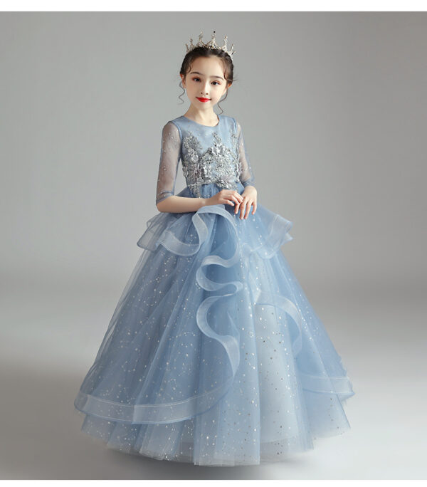 Children's Dress, Princess Dress, Girl's Host Evening Dress - Image 7