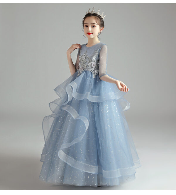 Children's Dress, Princess Dress, Girl's Host Evening Dress - Image 9