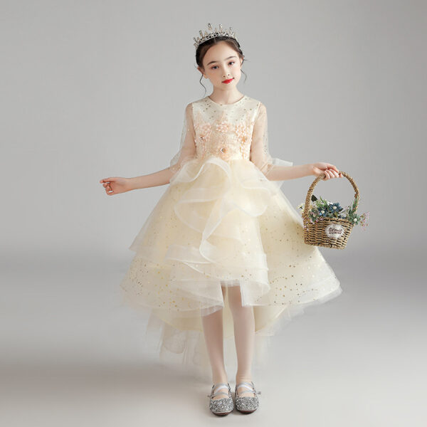 Children's Dress, Princess Dress, Girl's Host Evening Dress - Image 5