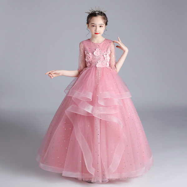 Children's Dress, Princess Dress, Girl's Host Evening Dress - Image 8