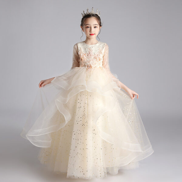 Children's Dress, Princess Dress, Girl's Host Evening Dress - Image 6
