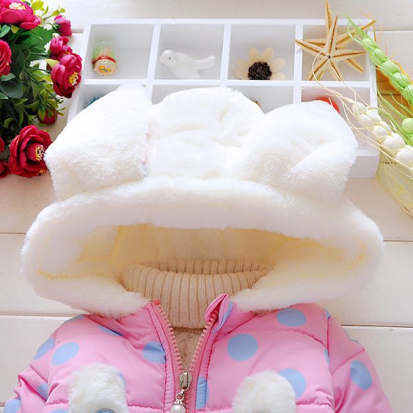New Girls' Bunny Polka Dot Children's Padded Coat - Image 2