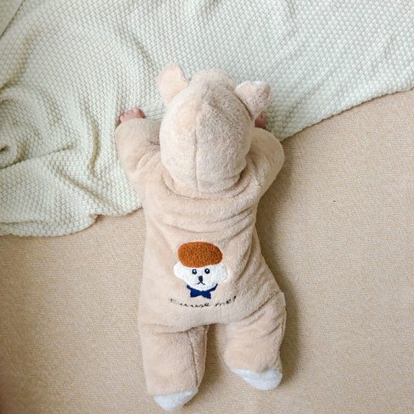 Winter Thickened Simple Solid Color Baby Onesies - Image 8