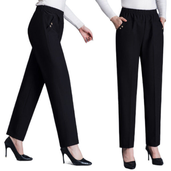 Spring And Autumn Middle-aged Mom Pants Straight-leg Trousers - Image 4