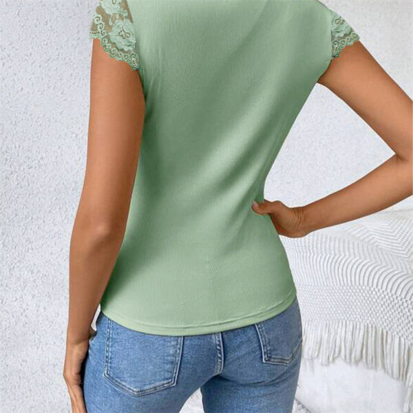Temperament Wild Lace Lace-collared Blouse Women - Image 2