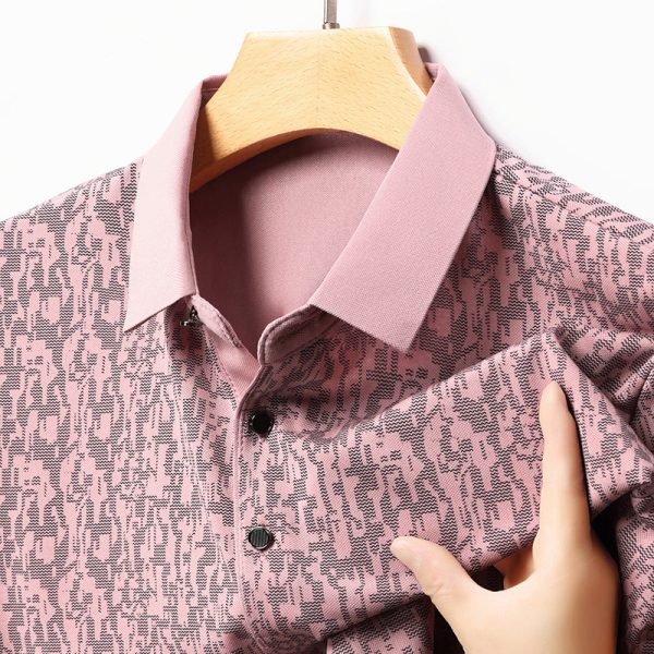 Summer Men's Thin Business Lapel Polo Shirt Short Sleeve - Image 3