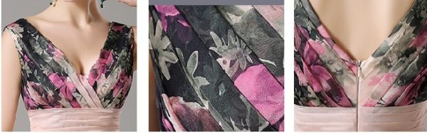 European and American elegant temperament shoulder flower dress Women's evening dress, long skirt - Image 4