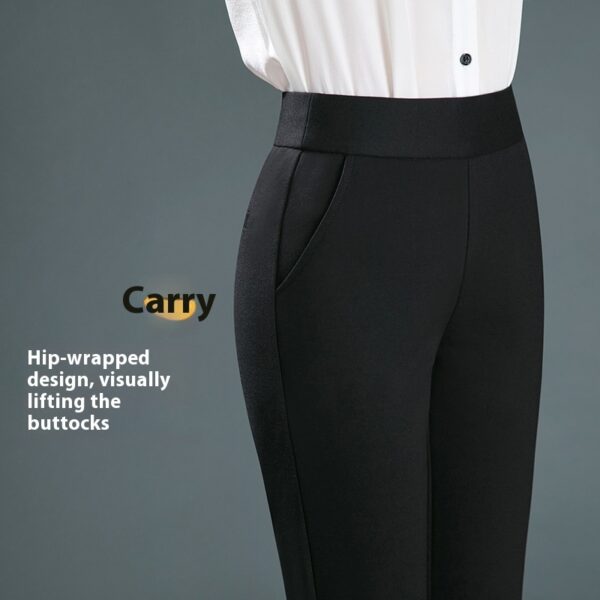 Straight Elastic High Waist Slimming Pants - Image 3