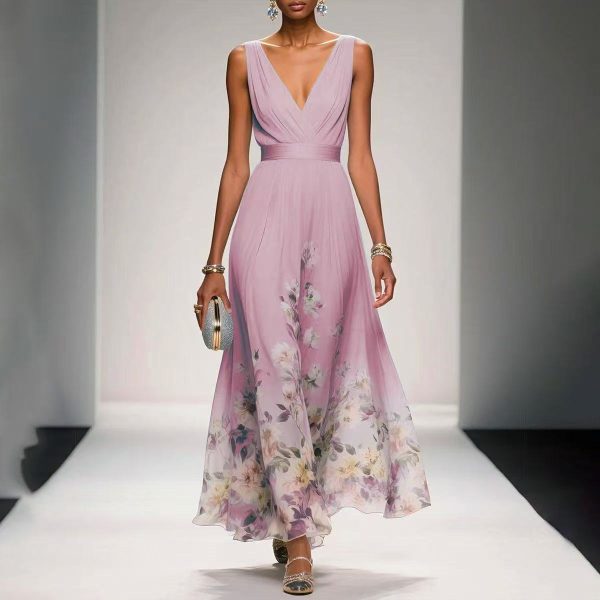 Evening Gown Elegant V-neck Cross-border Dress - Image 4