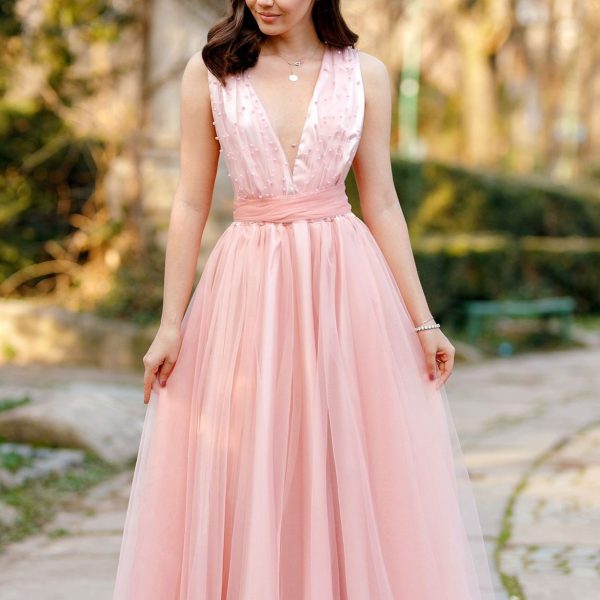 Dunhuang V-neck Sleeveless Dress Slim Fit