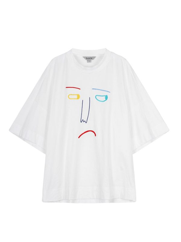 T-shirt Male Couple Female Tide Brand Fashion Simple Casual Embroidery Anime Round Neck - Image 3