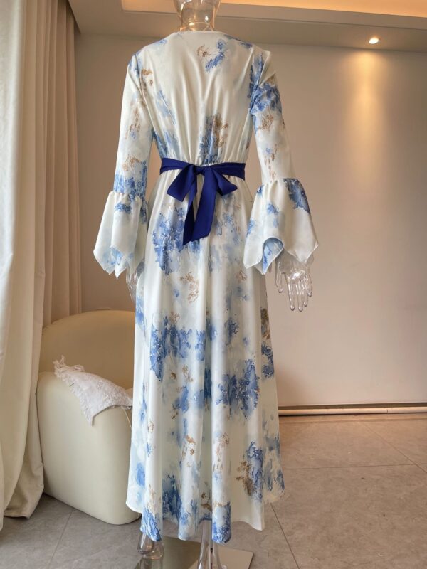 Printed Elegant Catwalk Party Holiday Women's High Sense Long Dress - Image 2