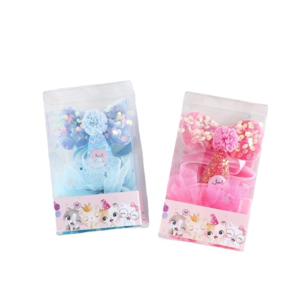 Cat Birthday Hat Bow Tie Flower Party Suit - Image 4