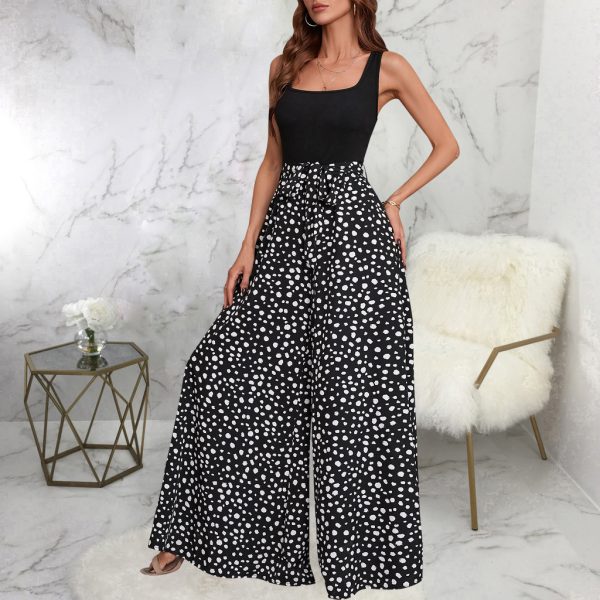 Women's Color Polka-dot Cinched Slimming Trousers - Image 8