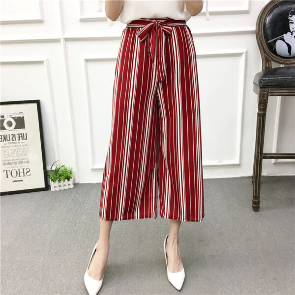 Wide-leg pants Loose flared pants High waist - Image 3