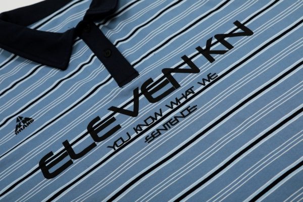 Vintage Stripe Short-sleeved Polo Shirt Loose Top - Image 2
