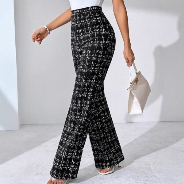 Women's Fashion Casual Plaid Printed Trousers - Image 2