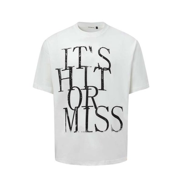 Men's American-style Letter Printed Round Neck T-shirt - Image 2