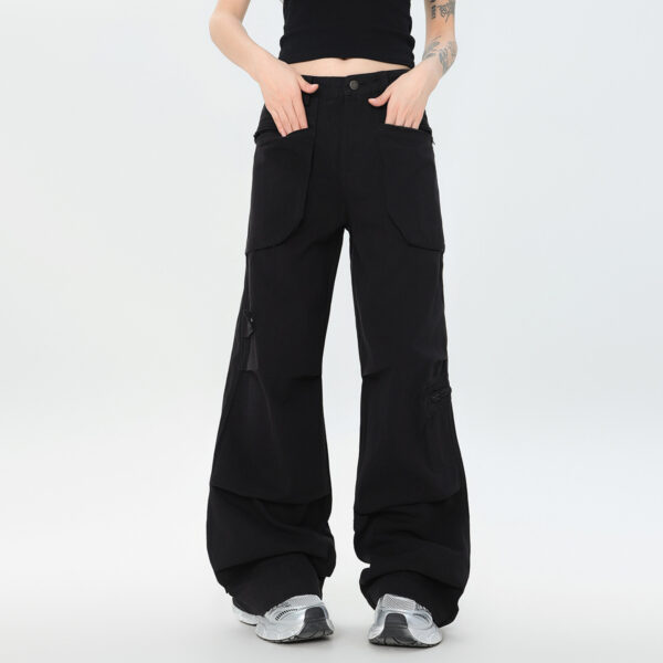 Cotton Loose Straight Cargo Pants Men - Image 3