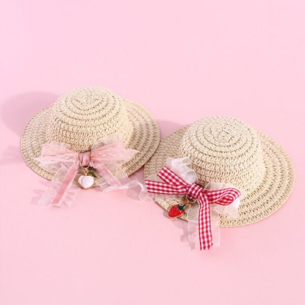 Handmade Adjustable Bowknot Summer Spring Dogs And Cats Pet Hat - Image 4
