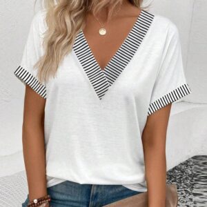 Solid Color Versatile Top Women's Fashion All-matching