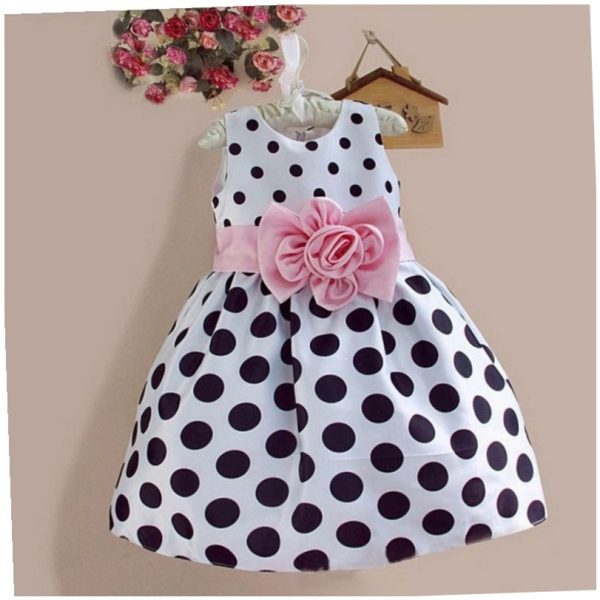 Casual baby dot mesh Princess Flower Dress - Image 6