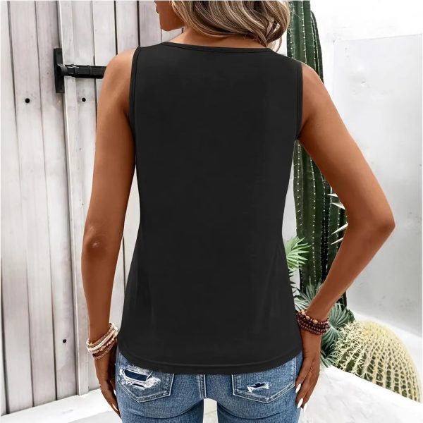 Cross Solid Color Sexy Sling Vest Women's Top - Image 2