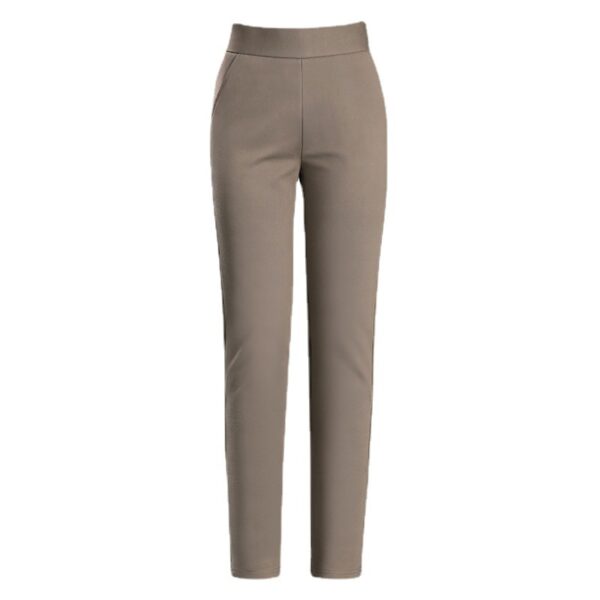 Straight Elastic High Waist Slimming Pants - Image 5