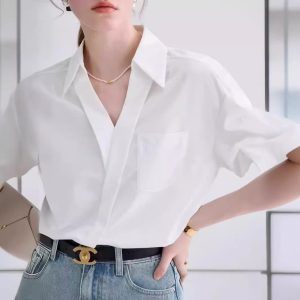 Design Sense Minority Fashion Elegant High Sense V-neck Young French Top