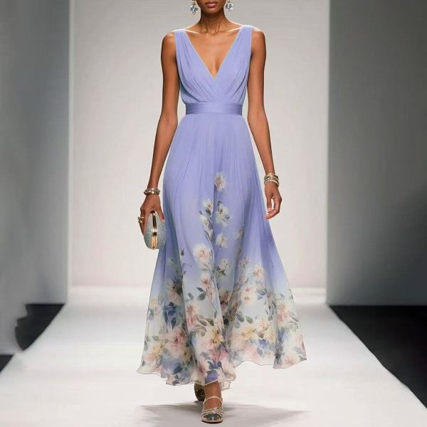 Evening Gown Elegant V-neck Cross-border Dress - Image 5