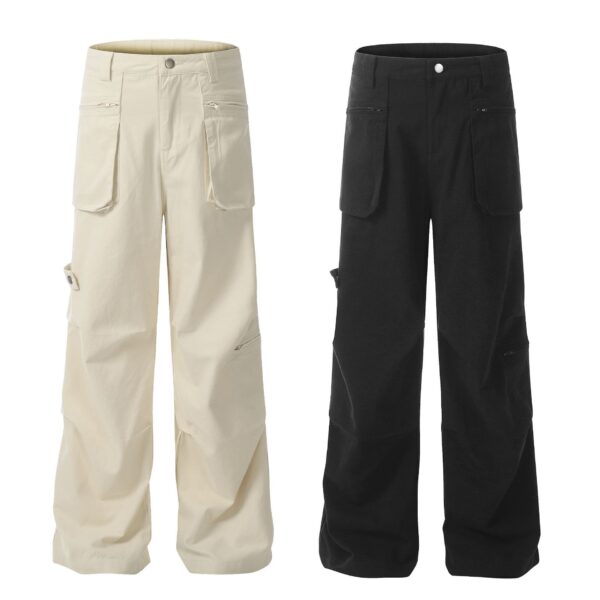 Cotton Loose Straight Cargo Pants Men - Image 5