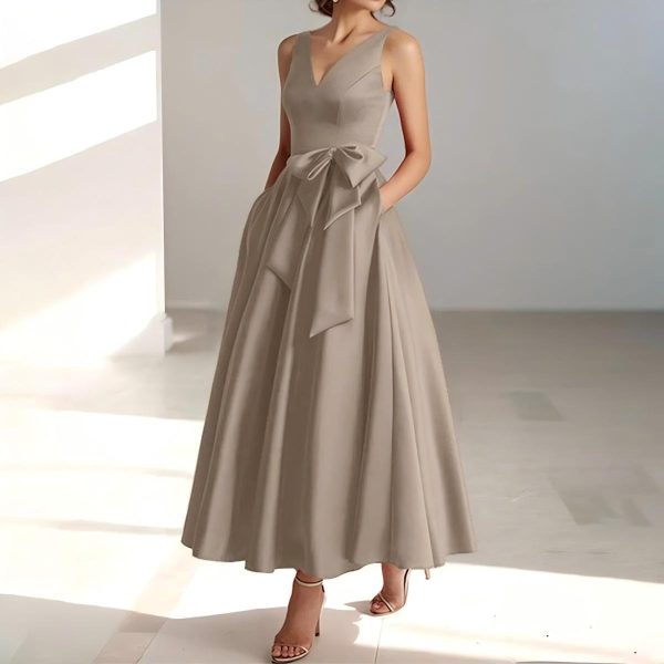 Birthday Party Host V-neck Socialite Daily Wearable Slimming Dress - Image 5