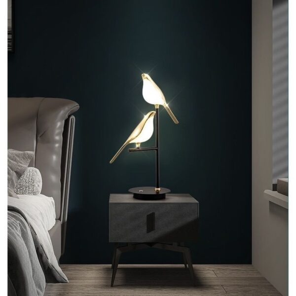 Magpie Wall Lamp Bedroom Bedside Modern Minimalist Light Bulb - Image 4