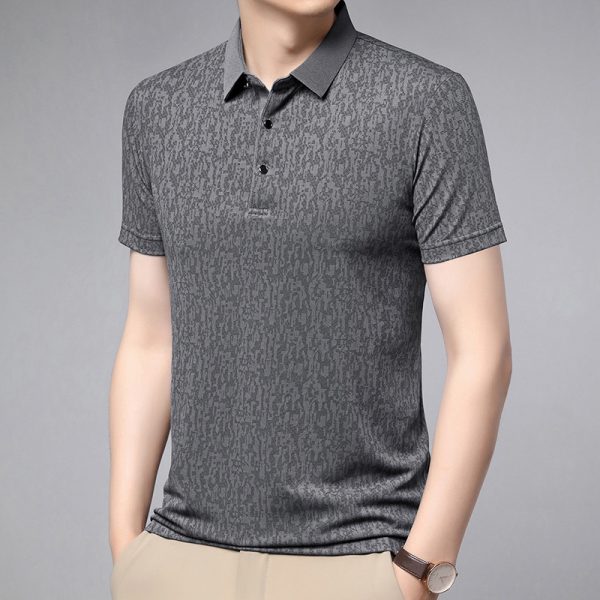 Summer Men's Thin Business Lapel Polo Shirt Short Sleeve - Image 10
