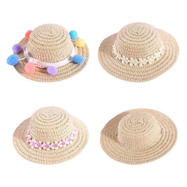 Handmade Adjustable Bowknot Summer Spring Dogs And Cats Pet Hat - Image 5