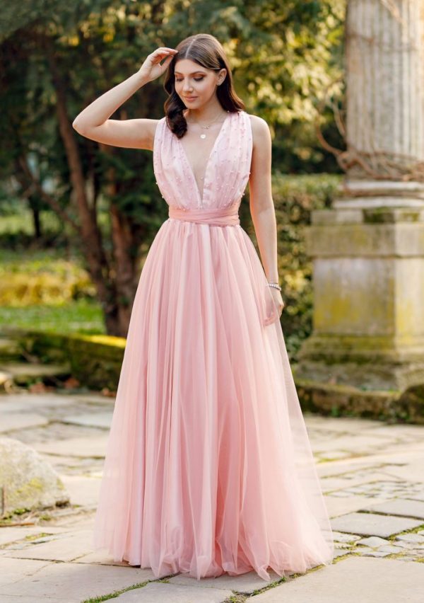 Dunhuang V-neck Sleeveless Dress Slim Fit - Image 2