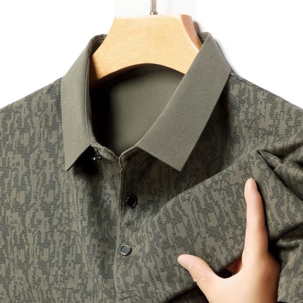 Summer Men's Thin Business Lapel Polo Shirt Short Sleeve - Image 6