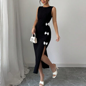 Spring And Summer European And American Style Elegant Slim Fit Dress