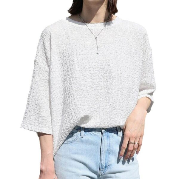 Japanese Women's T-shirt High-grade Loose - Image 3