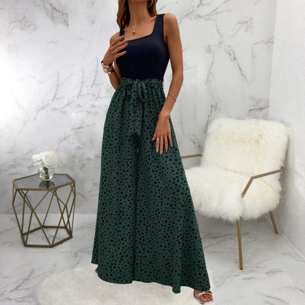 Women's Color Polka-dot Cinched Slimming Trousers - Image 3