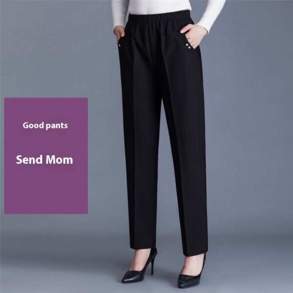 Spring And Autumn Middle-aged Mom Pants Straight-leg Trousers - Image 3