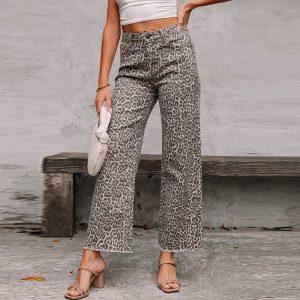 Women's European And American Personalized High Waist Frayed Jeans